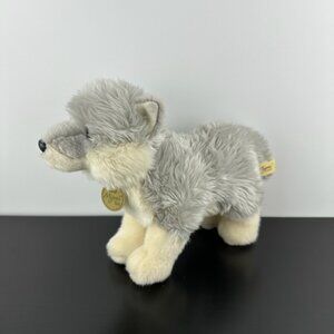 Aurora Miyoni Tots Wolf Pup 10 Realistic Gray White Plh Stuffed Animal